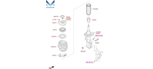 mobis front shock absorber for hyundai sonata 2014-17